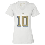Load image into Gallery viewer, Georgia Tech Haynes King Football Jersey Women's V-Neck T-Shirt