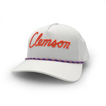 Load image into Gallery viewer, Clemson House Script Rope Hat, White
