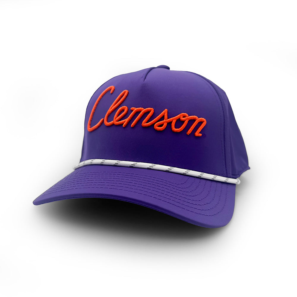 Clemson House Script Rope Hat, Purple