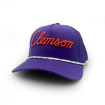 Load image into Gallery viewer, Clemson House Script Rope Hat, Purple
