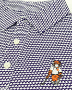 Load image into Gallery viewer, Clemson Swinging Tiger Golf Club Pattern Performance Polo
