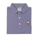 Load image into Gallery viewer, Clemson Golf Swinging Tiger Striped Performance Polo
