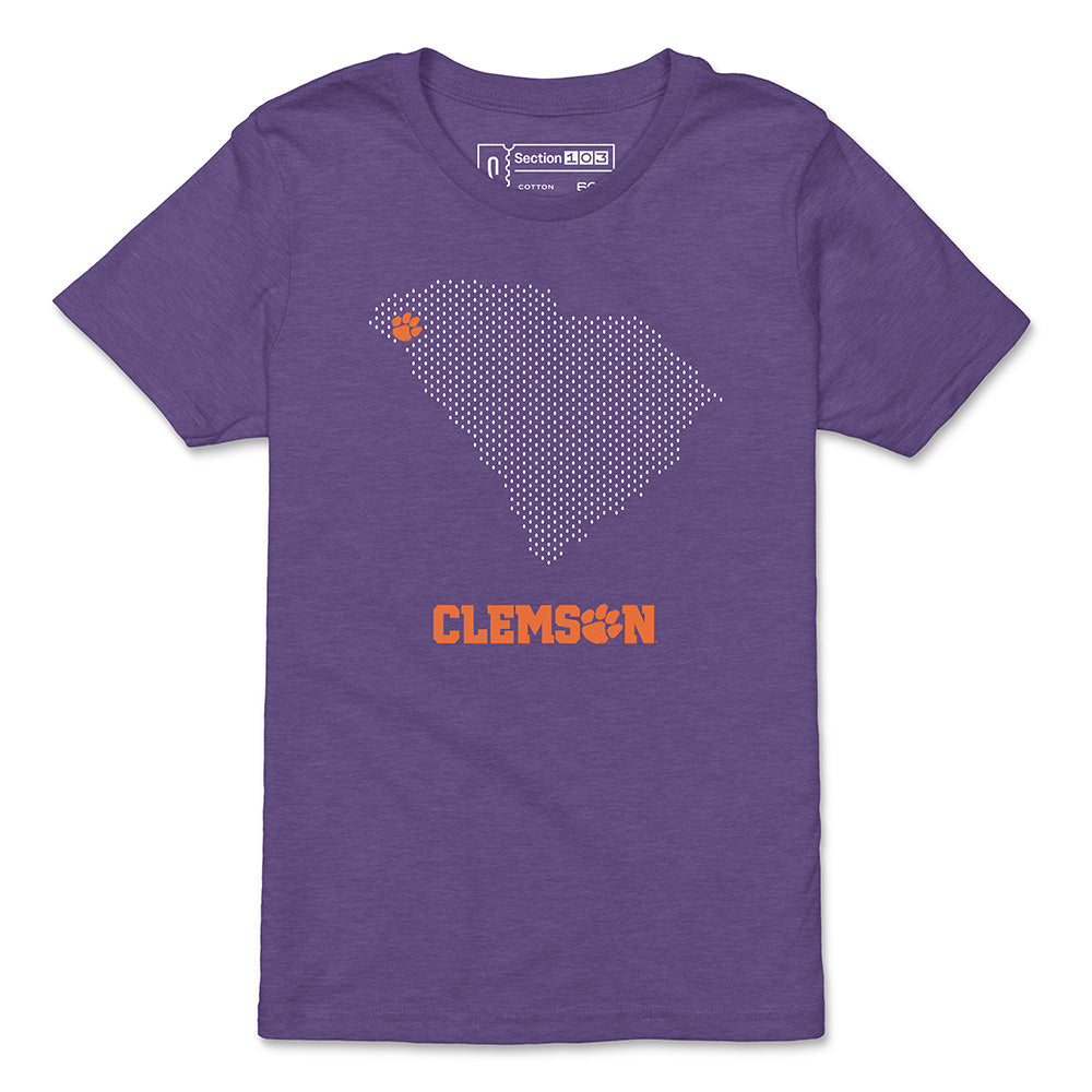 Clemson Mesh Map Youth T-Shirt