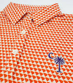 Load image into Gallery viewer, Clemson Palmetto Logo Map Pattern Women&#39;s Performance Polo
