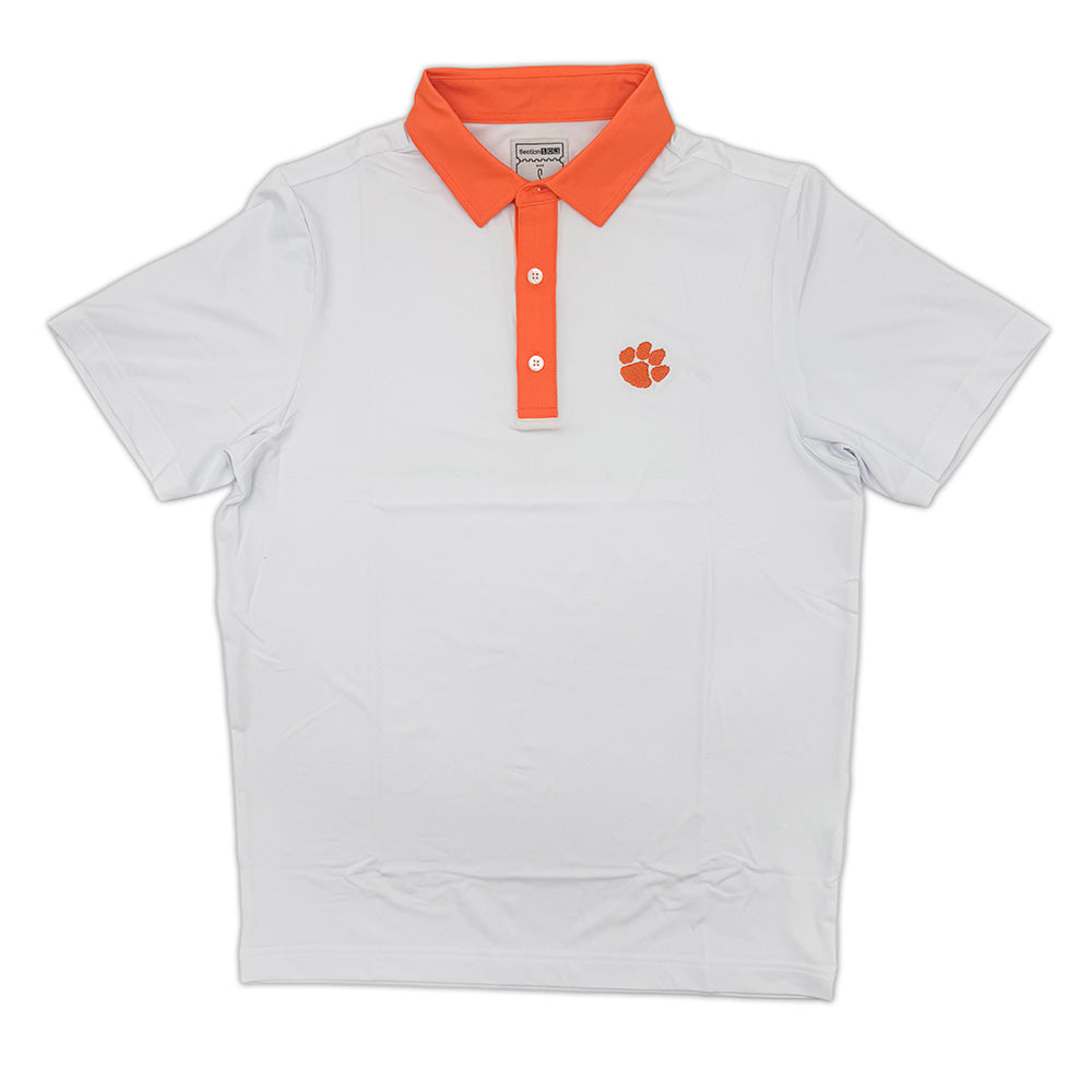 Clemson Contrast Collar Performance Polo
