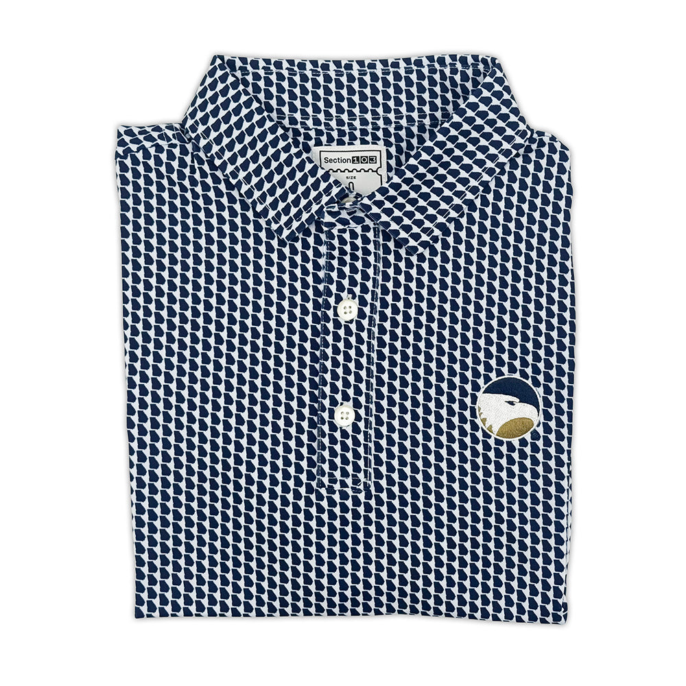 Georgia Southern Map Pattern Performance Polo