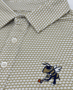 Load image into Gallery viewer, Georgia Tech Golfing Buzz Golf Club Pattern Performance Polo
