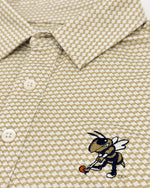 Load image into Gallery viewer, Georgia Tech Golfing Buzz Golf Club Pattern Performance Polo
