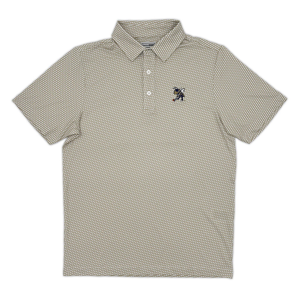 Georgia Tech Golfing Buzz Golf Club Pattern Performance Polo