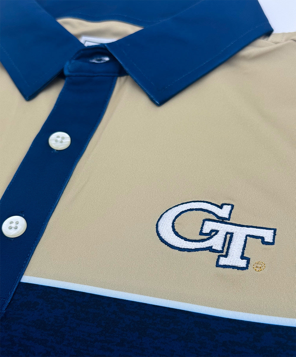 Georgia Tech Color Block Performance Polo