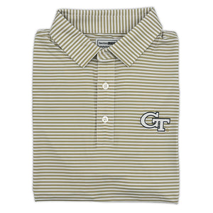 Georgia Tech Striped Performance Polo
