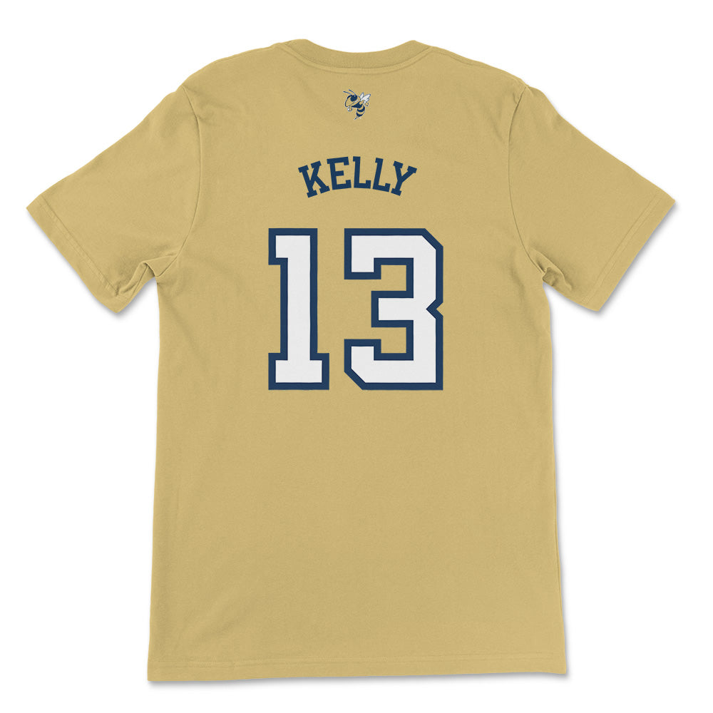 Georgia Tech Miles Kelly Basketball Jersey T-Shirt, Gold