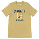Load image into Gallery viewer, Georgia Tech Miles Kelly Basketball Jersey T-Shirt, Gold
