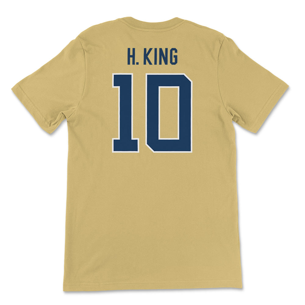 Georgia Tech Haynes King Football Jersey T-Shirt, Gold