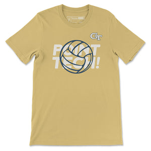 Georgia Tech Volleyball Point Tech T-Shirt, Gold