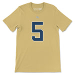 Load image into Gallery viewer, Georgia Tech Zach Pyron Football Jersey T-Shirt, Gold

