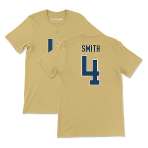 Georgia Tech Dontae Smith Football Jersey T-Shirt, Gold