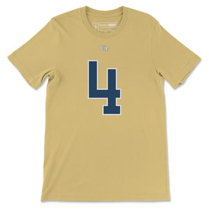 Georgia Tech Dontae Smith Football Jersey T-Shirt, Gold