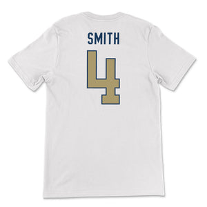 Georgia Tech Dontae Smith Football Jersey T-Shirt, White