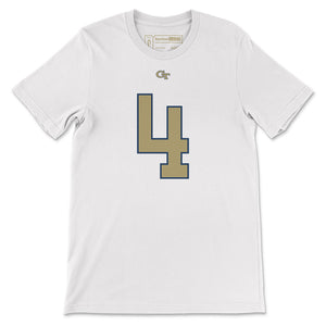 Georgia Tech Dontae Smith Football Jersey T-Shirt, White