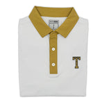 Load image into Gallery viewer, Georgia Tech Vintage Power T Contrast Collar Performance Polo
