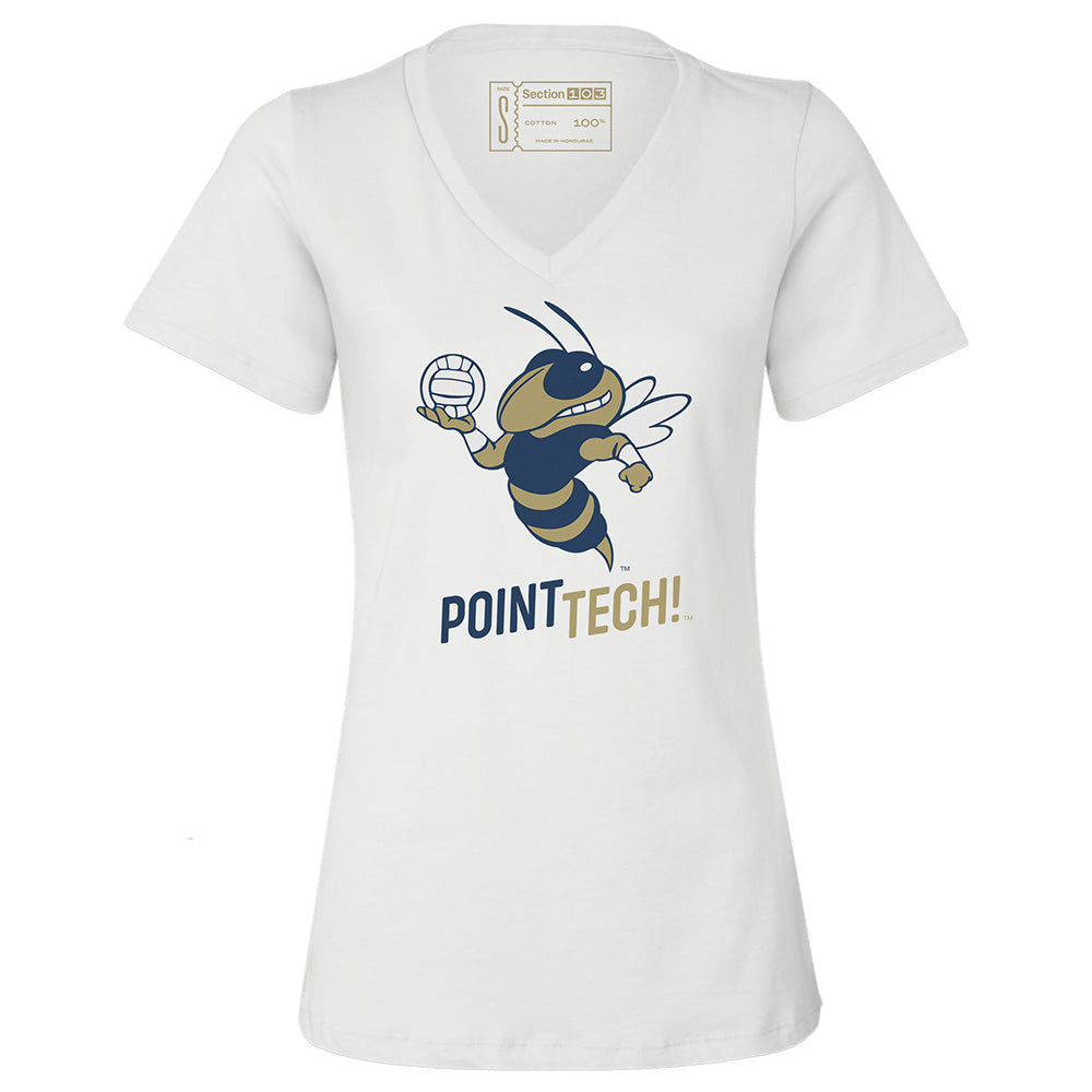 Georgia Tech Volleyball Buzz Women's V-Neck T-Shirt
