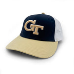 Load image into Gallery viewer, Georgia Tech Logo Trucker Hat, Navy and Gold
