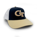 Load image into Gallery viewer, Georgia Tech Logo Trucker Hat, Navy and Gold
