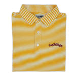 Load image into Gallery viewer, Iowa State Vintage Cyclones Script Striped Performance Polo
