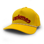 Load image into Gallery viewer, Iowa State Vintage Cyclones Script Rope Hat, Gold
