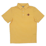 Load image into Gallery viewer, Iowa State Map Pattern Performance Polo, Gold
