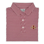 Load image into Gallery viewer, Iowa State Map Pattern Performance Polo, Cardinal
