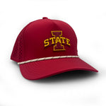Load image into Gallery viewer, Iowa State PVC Patch Rope Hat, Cardinal
