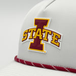 Load image into Gallery viewer, Iowa State PVC Patch Rope Hat, White
