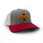 Load image into Gallery viewer, Iowa State Trucker Hat, Gray and Cardinal
