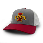 Load image into Gallery viewer, Iowa State Trucker Hat, Gray and Cardinal
