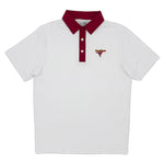 Load image into Gallery viewer, Iowa State Vintage Tornado Logo Contrast Collar Performance Polo
