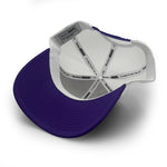 Load image into Gallery viewer, James Madison Trucker Hat, Gray and Purple
