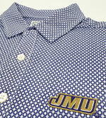 Load image into Gallery viewer, James Madison Vintage JMU Logo Pattern Performance Polo
