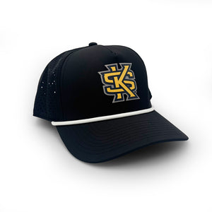Kennesaw State PVC Patch Rope Hat, Black