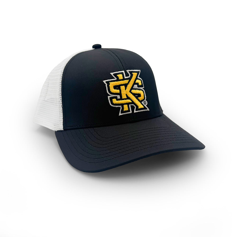 Kennesaw State Logo Trucker Hat, Black and White