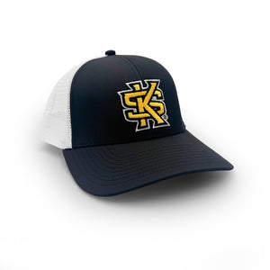 Kennesaw State Logo Trucker Hat, Black and White