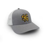 Load image into Gallery viewer, Kennesaw State Logo Trucker Hat, Gray and White
