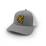 Load image into Gallery viewer, Kennesaw State Logo Trucker Hat, Gray and White
