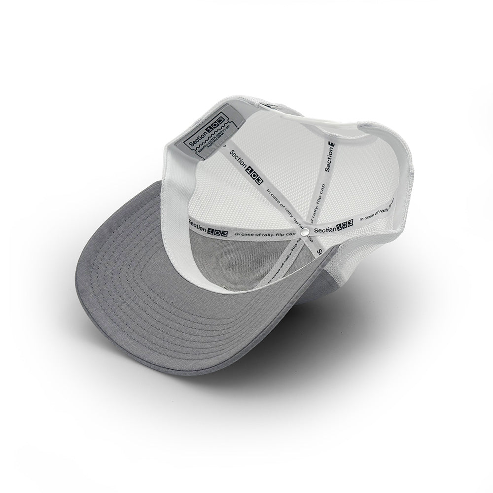 Kennesaw State Logo Trucker Hat, Gray and White