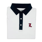 Load image into Gallery viewer, Louisville Gothic L Logo Contrast Collar Performance Polo
