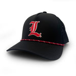 Load image into Gallery viewer, Louisville Gothic L Logo PVC Patch Rope Hat, Black
