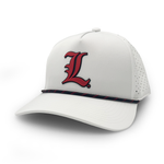 Load image into Gallery viewer, Louisville Gothic L Logo PVC Patch Rope Hat, White
