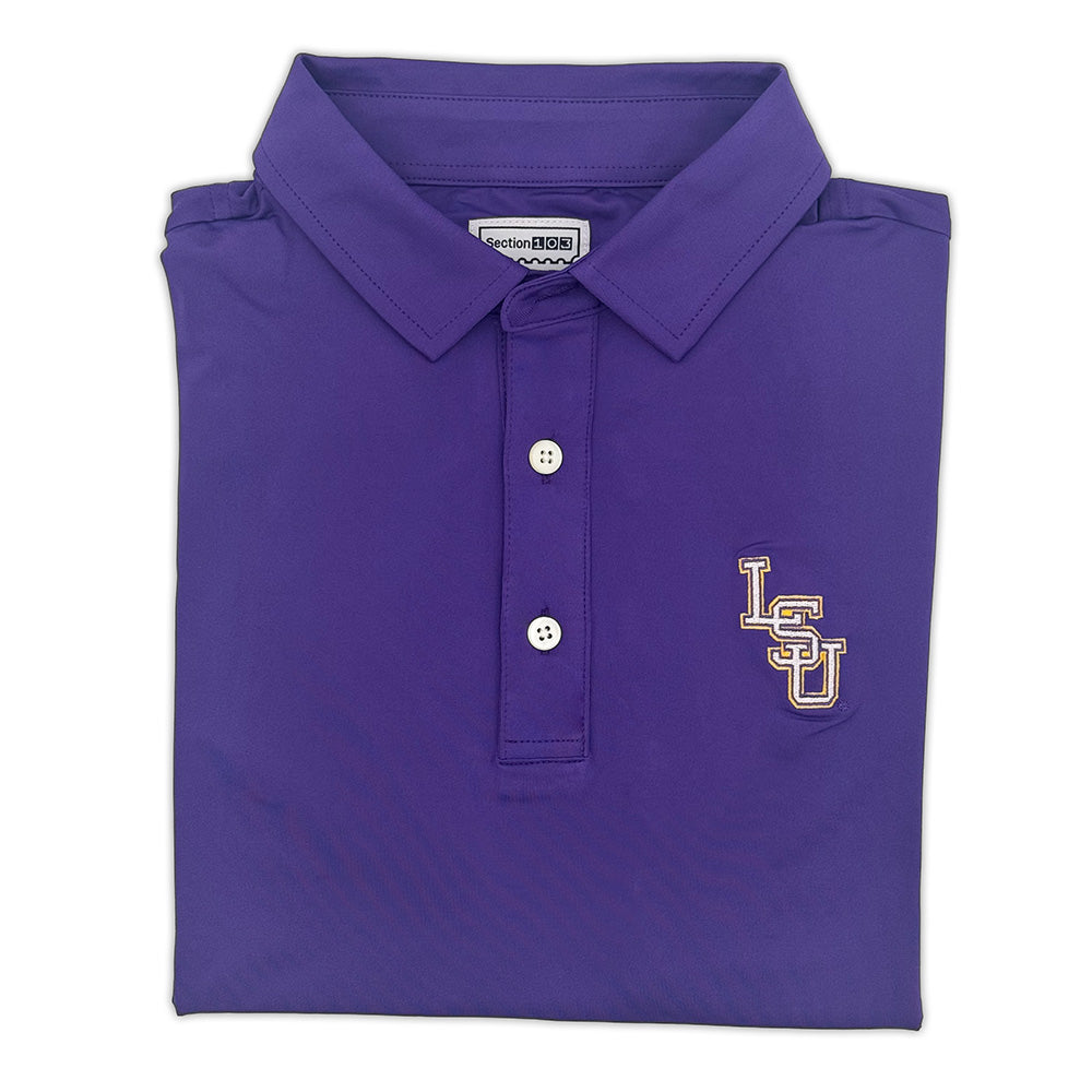 LSU Baseball Logo Performance Polo