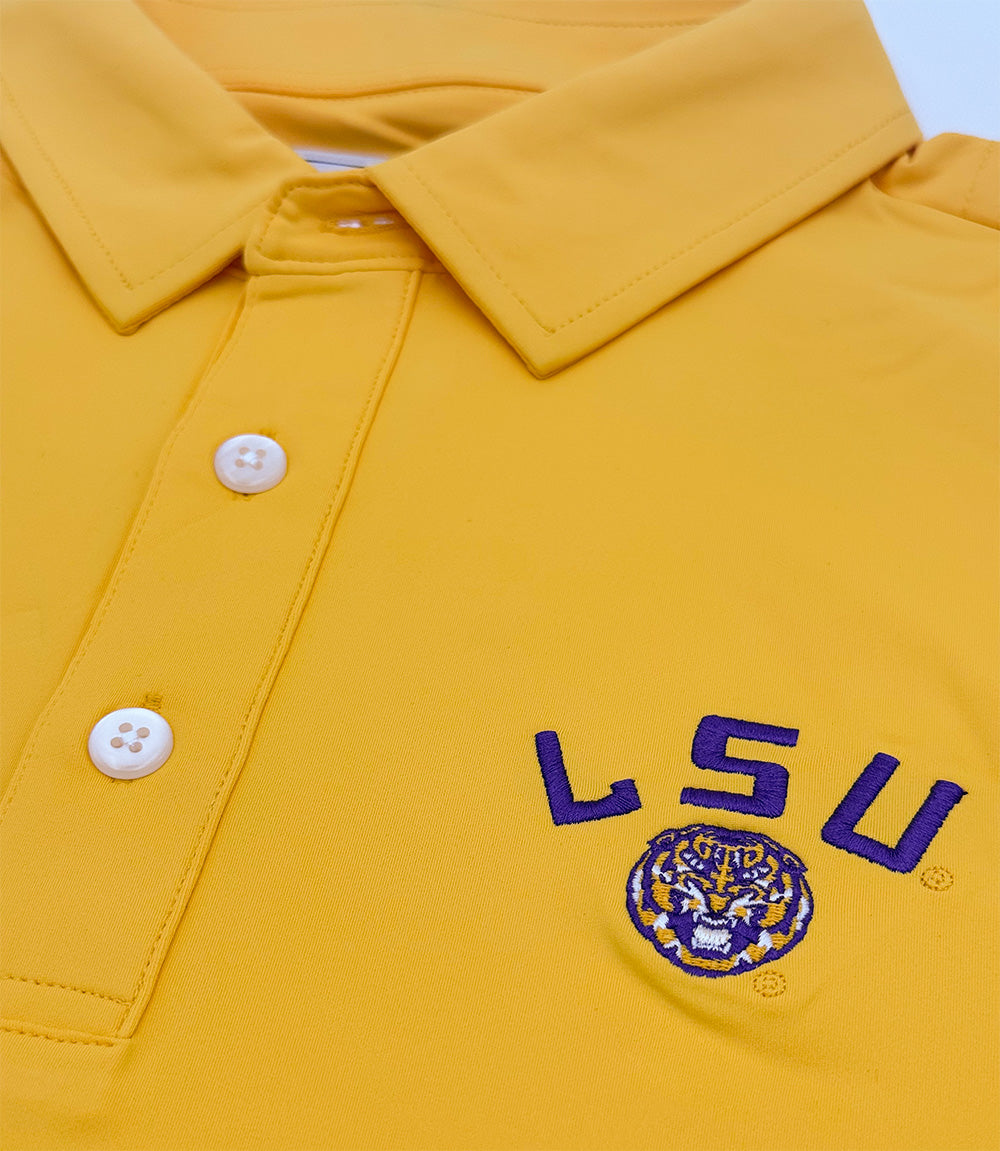 LSU Football Helmet Logo Performance Polo